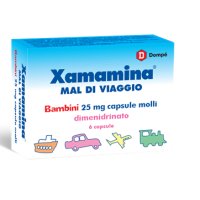 XAMAMINA MAL DI VIAGGIO*BB 6 cps molli 25 mg XAMAMINA MAL DI VIAGGIO*BB 6 cps molli 25 mg