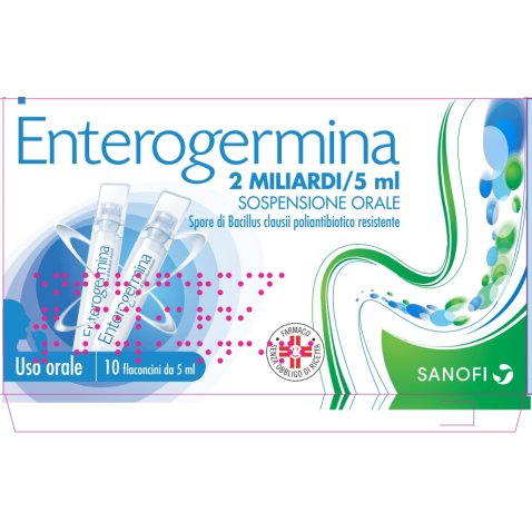 ENTEROGERMINA*orale sosp 10 flaconcini 2 mld 5 ml ENTEROGERMINA*orale sosp 10 flaconcini 2 mld 5 ml