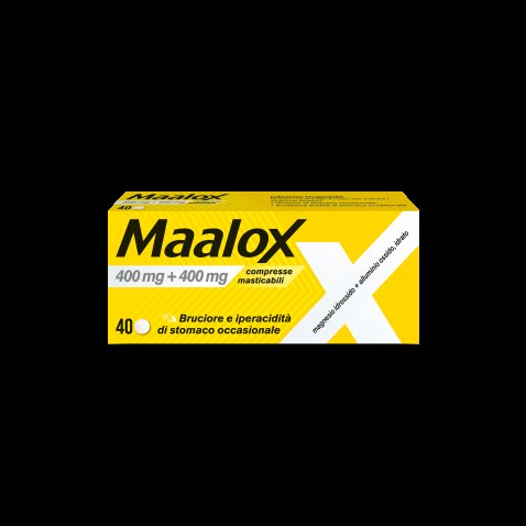 MAALOX*40 cpr mast 400 mg + 400 mg
