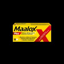 MAALOX PLUS*30 cpr mast 200 mg + 200 mg + 25 mg MAALOX PLUS*30 cpr mast 200 mg + 200 mg + 25 mg