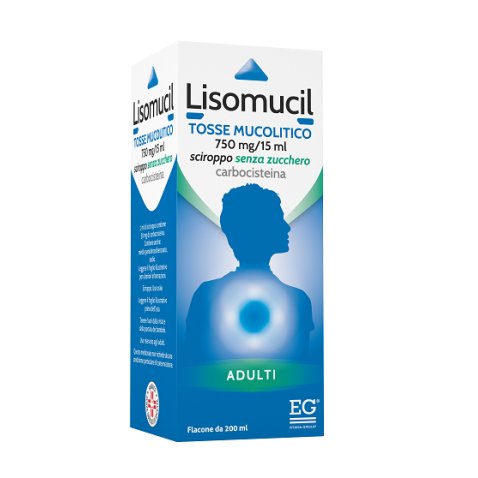 LISOMUCIL TOSSE MUCOLITICO*AD scir 200 ml 750 mg/15 ml senzazucchero