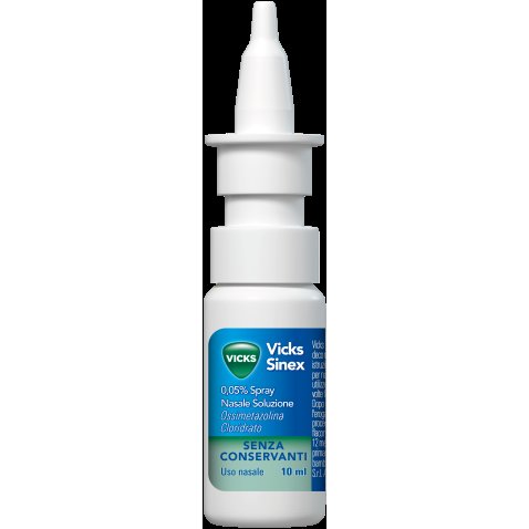 VICKS SINEX*spray nasale 10 ml 0,5 mg/ml senza conservanti