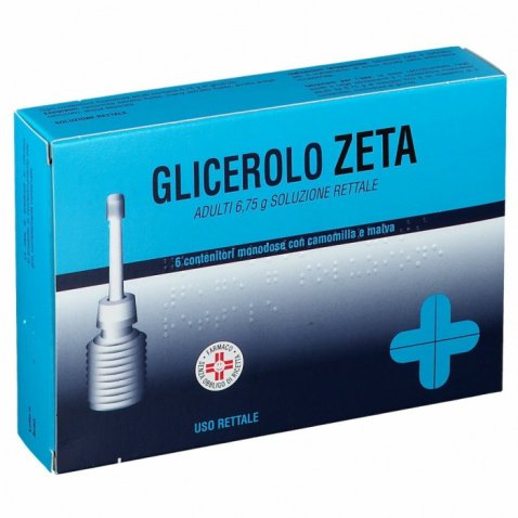 GLICEROLO (ZETA FARMACEUTICI)*AD 6 contenitori monodose 6,75g soluz rett con camomilla e malva