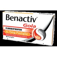 BENACTIV GOLA*16 pastiglie 8,75 mg arancia senza zucchero