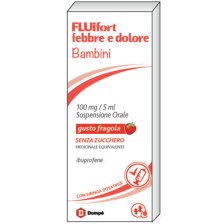 FLUIFORT FEBBRE E DOLORE*BB orale sosp 150 ml 100 mg/5 ml gusto fragola senza zucchero