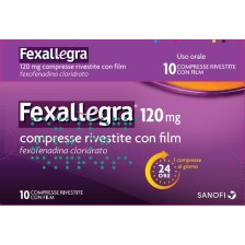 FEXALLEGRA*10 cpr riv 120 mg FEXALLEGRA*10 cpr riv 120 mg