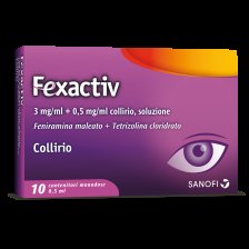 FEXACTIV*collirio 10 monodose 0,5 ml 3 mg/ml + 0,5 mg/ml FEXACTIV*collirio 10 monodose 0,5 ml 3 mg/ml + 0,5 mg/ml