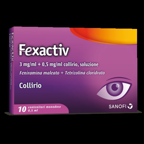 FEXACTIV*collirio 10 monodose 0,5 ml 3 mg/ml + 0,5 mg/ml