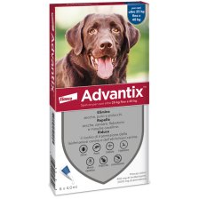 ADVANTIX SPOT ON*soluz 6 pipette 4 ml 400 mg + 2.000 mg canida 25 kg a 40 kg ADVANTIX SPOT ON*soluz 6 pipette 4 ml 400 mg + 2.000 mg canida 25 kg a 40 kg