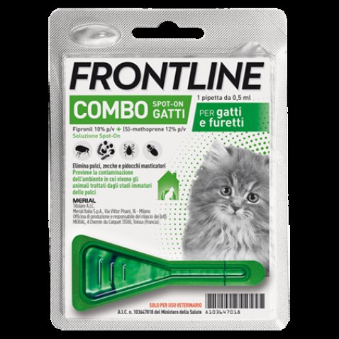 FRONTLINE COMBO SPOT-ON GATTI*soluz 1 pipetta 0,5 ml 50 mg +60 mg gatti e furetti