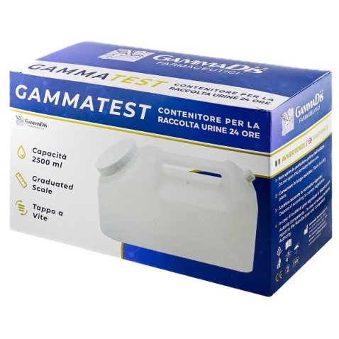 CONTENITORE STERILE PER LA RACCOLTA URINA GAMMASI 24H 2500 ML GAMMADIS CONTENITORE STERILE PER LA RACCOLTA URINA GAMMASI 24H 2500 ML GAMMADIS