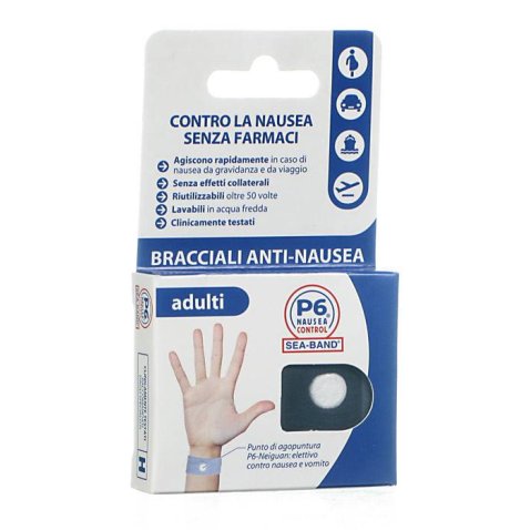 BRACCIALE ANTI NAUSEA PER ADULTI P6 NAUSEA CONTROL 2 PEZZI BRACCIALE ANTI NAUSEA PER ADULTI P6 NAUSEA CONTROL 2 PEZZI