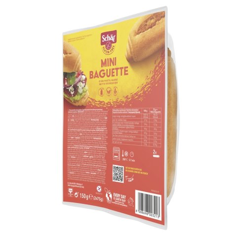 SCHAR MINI BAGUETTE SENZA LATTOSIO 2 X 75 G SCHAR MINI BAGUETTE SENZA LATTOSIO 2 X 75 G