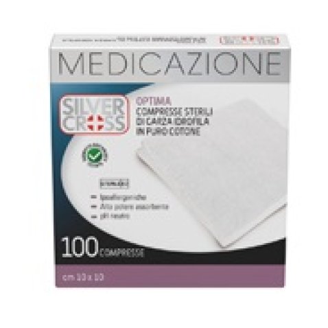 GARZA SILVER CROSS COTONE 18X40 CM 12 PEZZI