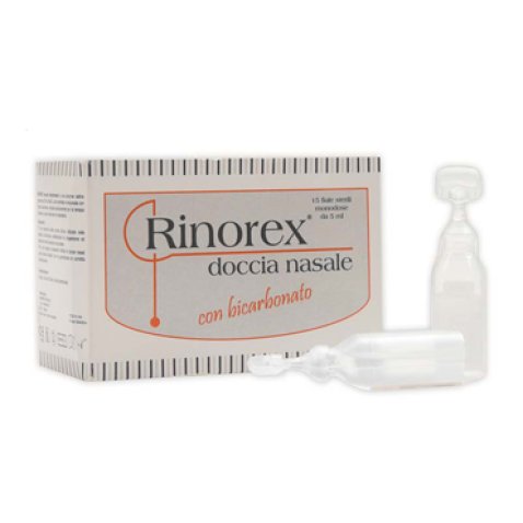 FIALA PER DOCCIA NASALE RINOREX BICARBONATO 15 FIALE 5 ML FIALA PER DOCCIA NASALE RINOREX BICARBONATO 15 FIALE 5 ML
