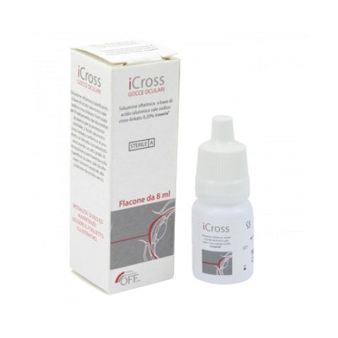 ICROSS GOCCE OCULARI SOLUZIONE OFTALMICA ACIDO IALURONICO CROSS-LINKATO 0,2% 8 ML ICROSS GOCCE OCULARI SOLUZIONE OFTALMICA ACIDO IALURONICO CROSS-LINKATO 0,2% 8 ML