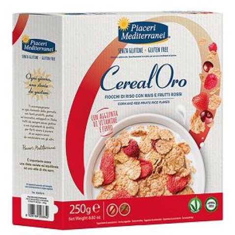 PIACERI MEDITERRANEI CEREALORO FIOCCHI DI RISO CON MAIS E FRUTTI ROSSI 250 G PIACERI MEDITERRANEI CEREALORO FIOCCHI DI RISO CON MAIS E FRUTTI ROSSI 250 G