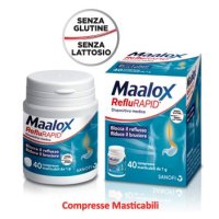 MAALOX REFLURAPID 40 COMPRESSE MASTICABILI MAALOX REFLURAPID 40 COMPRESSE MASTICABILI