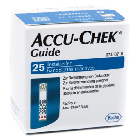 STRISCE MISURAZIONE GLICEMIA ACCU-CHEK GUIDE 25 PEZZI CONFEZIONE RETAIL STRISCE MISURAZIONE GLICEMIA ACCU-CHEK GUIDE 25 PEZZI CONFEZIONE RETAIL