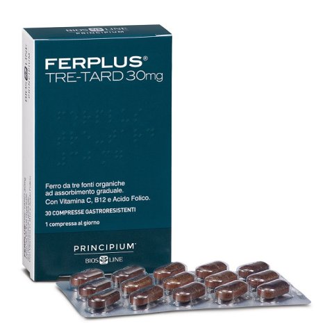 PRINCIPIUM FERPLUS TRE RETARD 30MG 30 COMPRESSE GASTRORESISTENTI PRINCIPIUM FERPLUS TRE RETARD 30MG 30 COMPRESSE GASTRORESISTENTI