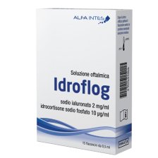 SOLUZIONE OFTALMICA IDROFLOG A BASE DI IALURONATO DI SODIO EIDROCORTISONE SODIO FOSFATO 15 FLACONCINI DA 0,5 ML SOLUZIONE OFTALMICA IDROFLOG A BASE DI IALURONATO DI SODIO EIDROCORTISONE SODIO FOSFATO 15 FLACONCINI DA 0,5 ML