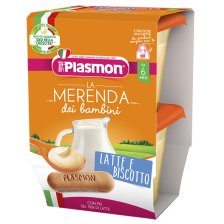 PLASMON LA MERENDA DEI BAMBINI MERENDE LATTE BISCOTTO ASETTICO 2 X 120 G