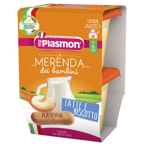 PLASMON LA MERENDA DEI BAMBINI MERENDE LATTE BISCOTTO ASETTICO 2 X 120 G PLASMON LA MERENDA DEI BAMBINI MERENDE LATTE BISCOTTO ASETTICO 2 X 120 G