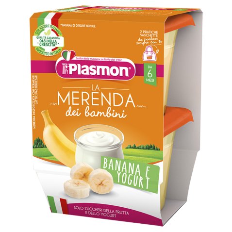 PLASMON LA MERENDA DEI BAMBINI SAPORI DI NATURA BANANA YOGURT ASETTICO 2 X 120 G PLASMON LA MERENDA DEI BAMBINI SAPORI DI NATURA BANANA YOGURT ASETTICO 2 X 120 G