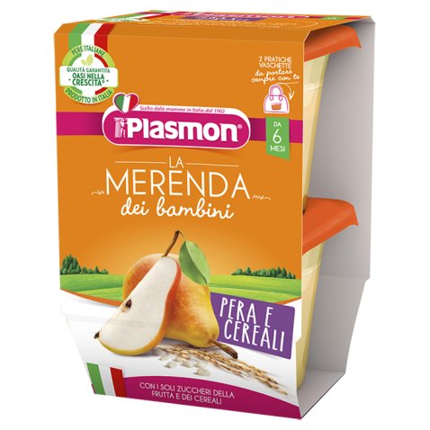 PLASMON LA MERENDA DEI BAMBINI SAPORI DI NATURA PERA CEREALIASETTICO 2 X 120 G
