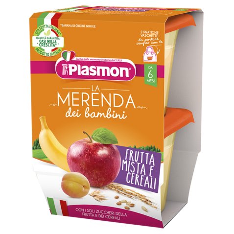 PLASMON LA MERENDA DEI BAMBINI MERENDE FRUTTA CEREALI ASETTICO 2 X 120 G PLASMON LA MERENDA DEI BAMBINI MERENDE FRUTTA CEREALI ASETTICO 2 X 120 G