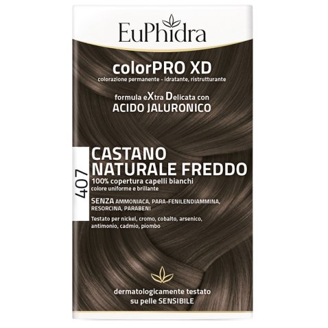 EUPHIDRA COLORPRO XD 407 CASTANO NATURALE F COLORE + ATTIVANTE + BALSAMO + CUFFIA + GUANTI EUPHIDRA COLORPRO XD 407 CASTANO NATURALE F COLORE + ATTIVANTE + BALSAMO + CUFFIA + GUANTI