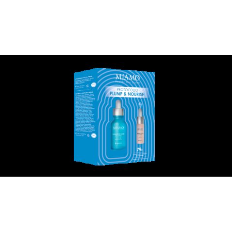 MIAMO COFANETTO 2025 PLUMP & HYDRA 1 RUGHE DI DISIDRATAZIONEHYALURONIC ACID LH SERUM 30 ML + 1 NOURISH 3 BIOTIC 10 ML