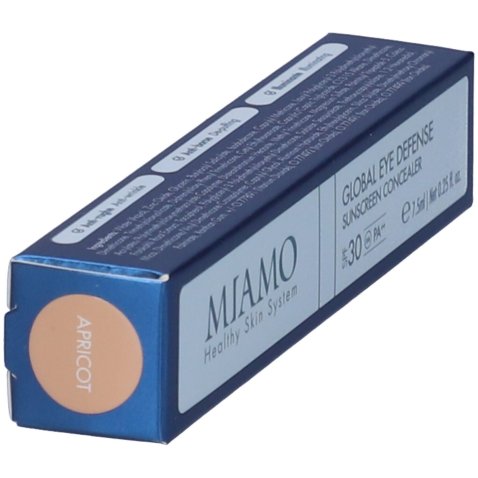 MIAMO SKIN COLOR CARE GLOBAL EYE DEFENCE PEPTIDE CONCEALER SPF30 APRICOT SHADE