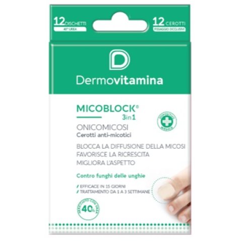 MICOBLOCK ONICOMICOSI PATCH CEROTTO ANTI MICOTICO 12 PEZZI MICOBLOCK ONICOMICOSI PATCH CEROTTO ANTI MICOTICO 12 PEZZI