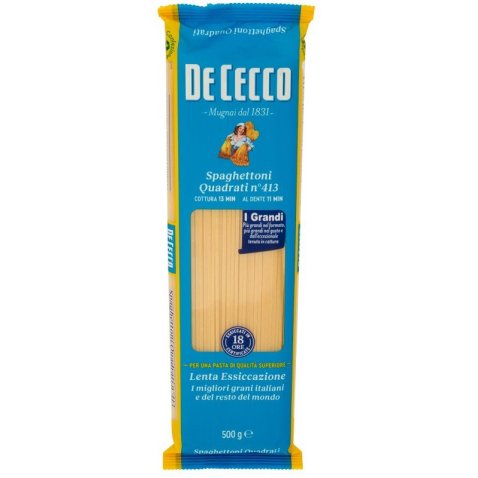 DE CECCO SPAGHETTI QUADRATI N413 NUOVA RICETTA 400 G