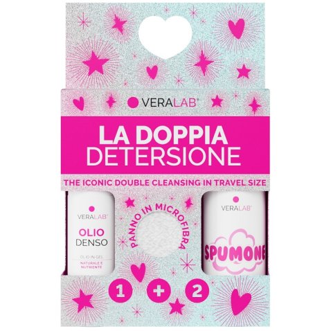 VERALAB KIT LA DOPPIA DETERSIONE TRAVEL 1 OLIO DENSO 30 ML +1 SPUMONE 50 ML