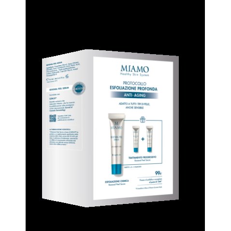 MIAMO COFANETTO 2025 ESFOLIANTE ANTI AGING 1 RENEWAL PEEL 8TUBI DA 5 ML + 2 RENEWAL PEEL 5 ML OMAGGIO