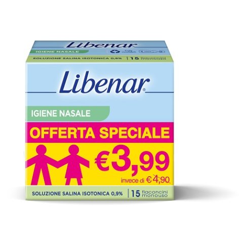 SOLUZIONE ISOTONICA LIBENAR 15 FLACONCINI DA 5 ML TAGLIO PREZZO SOLUZIONE ISOTONICA LIBENAR 15 FLACONCINI DA 5 ML TAGLIO PREZZO