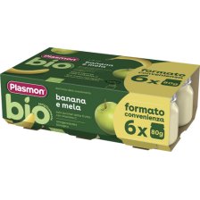 PLASMON BIO OMOGENEIZZATO BANANA E MELA 6 PEZZI DA 80 G PLASMON BIO OMOGENEIZZATO BANANA E MELA 6 PEZZI DA 80 G