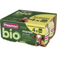 PLASMON BIO OMOGENEIZZATO MANZO E CAROTE 4 PEZZI DA 80 G PLASMON BIO OMOGENEIZZATO MANZO E CAROTE 4 PEZZI DA 80 G