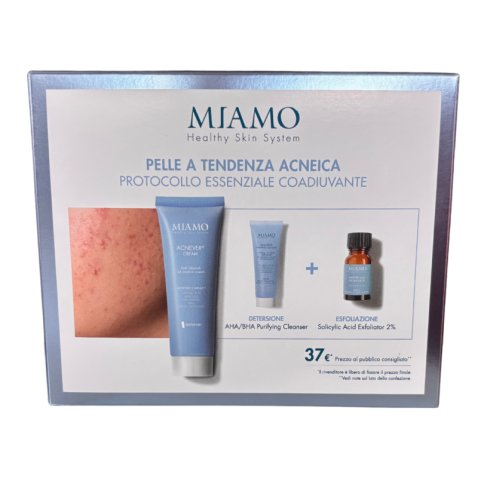 MIAMO 3 CVS 2025 COFANETTO TENDENZA ACNEICA ACNEVER CREAM +AHA/BHA PURIFYING CLEANSER + SALICYLIC ACID EXFOLIATOR 2% 10ML MIAMO 3 CVS 2025 COFANETTO TENDENZA ACNEICA ACNEVER CREAM +AHA/BHA PURIFYING CLEANSER + SALICYLIC ACID EXFOLIATOR 2% 10ML