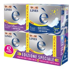 LINES E' 3 CARRY PACK LUNGO X 33 PEZZI + 1 CARRY PACK NOTTE9 PEZZI LINES E' 3 CARRY PACK LUNGO X 33 PEZZI + 1 CARRY PACK NOTTE9 PEZZI