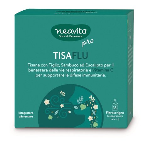 NEAVITA FILTROSCRIGNO TISAFLU TIGLIO SAMBUCO EUCALIPTO VITAMINA C 18 FILTRI