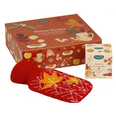 NEAVITA COFANETTO WARMY TEA CON INFUSO ARANCIA E CANNELLA 7FILTRI E BOULE ACQUA CALDA NEAVITA COFANETTO WARMY TEA CON INFUSO ARANCIA E CANNELLA 7FILTRI E BOULE ACQUA CALDA