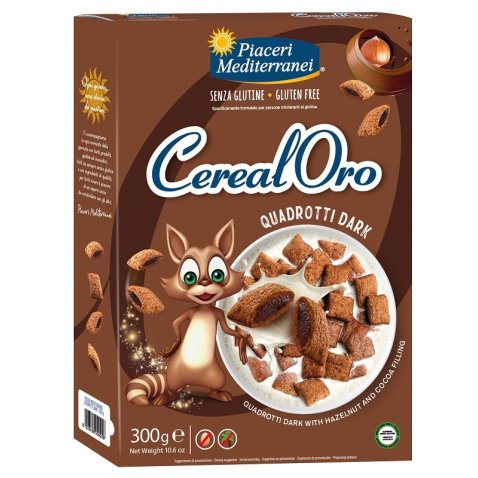 PIACERI MEDITERRANEI CEREALORO QUADROTTI DARK 300 G