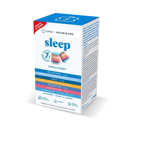 UPSA X NOURISHED SLEEP 30 GIORNI NUOVA FORMULAZIONE 30 GUMMIES UPSA X NOURISHED SLEEP 30 GIORNI NUOVA FORMULAZIONE 30 GUMMIES