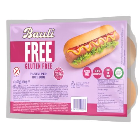 BAULI FREE PANINI HOT DOG 2 PEZZI DA 75 G BAULI FREE PANINI HOT DOG 2 PEZZI DA 75 G