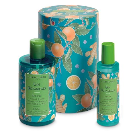 GIN BOTANICALS BEAUTY BOX BACCHE DI GINEPRO EDIZIONE LIMITATA 1 BAGNOGEL 300 ML + 1 LOZIONE DEODORANTE 100 ML