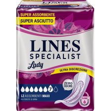 ASSORBENTI PER INCONTINENZA LINES SPECIALIST LADY 12 PEZZI ASSORBENTI PER INCONTINENZA LINES SPECIALIST LADY 12 PEZZI