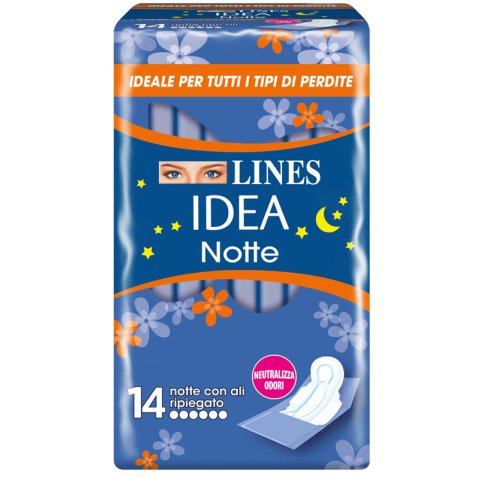 LINES IDEA NOTTE CON ALI RIPIEGATE 14 PEZZI LINES IDEA NOTTE CON ALI RIPIEGATE 14 PEZZI